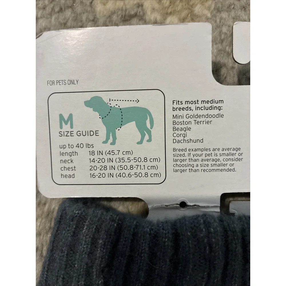 Fairisle Stripe Cool Colorway Dog Sweater, Boots & Barkley GRAY Size Medium New‎